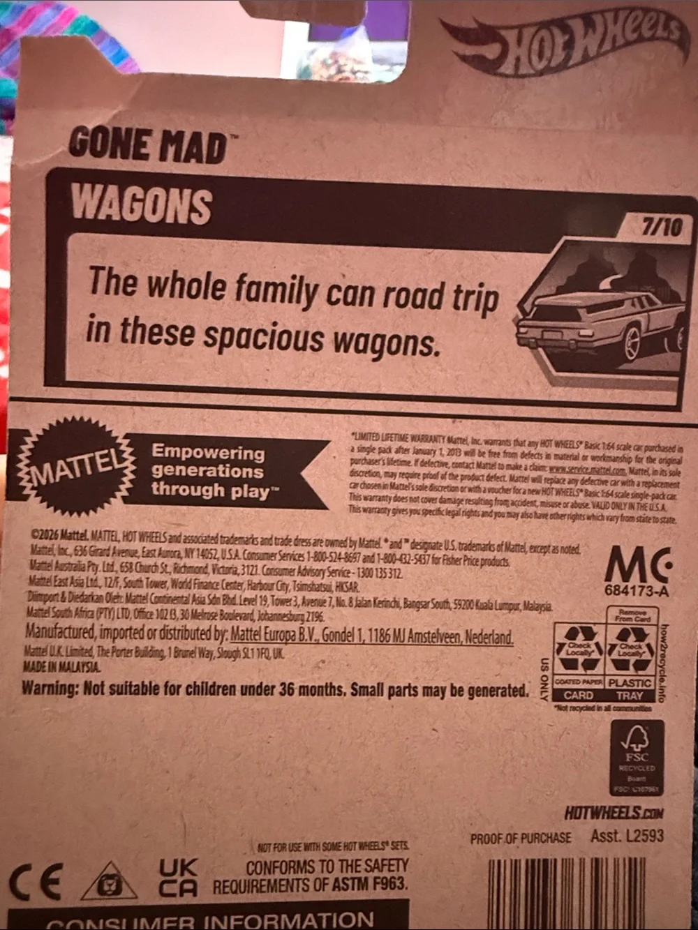 Hot Wheels Gone Mad Metallic Copper Toy Car with Blue Accents